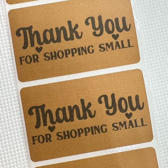 Thank You 2" rectangle Stickers (100) - Picture 3 of 10